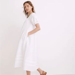 Madewell white midi dress